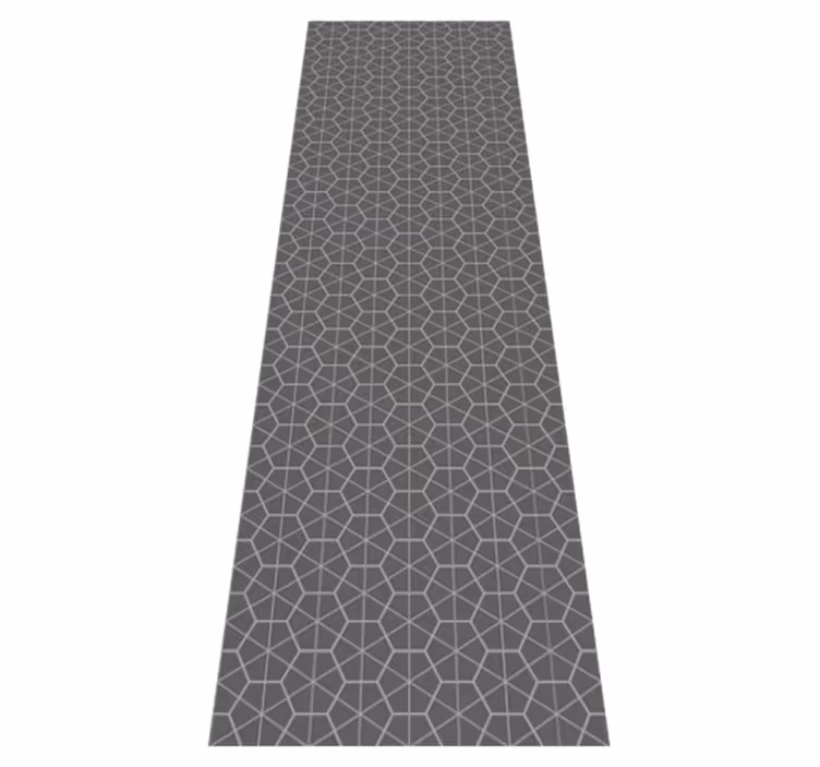 Skandynawski dywan winylowy w minimalistyczny hexagon - TenStickers