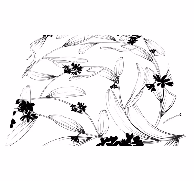 Dywan winylowy natura kwiaty lilii awangardowe - TenStickers