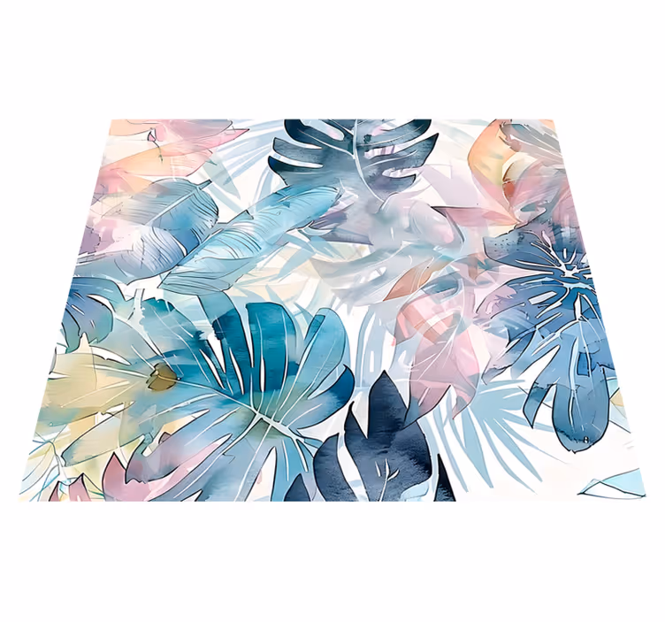 Dywan winylowy natura duże rysowane liście - TenStickers