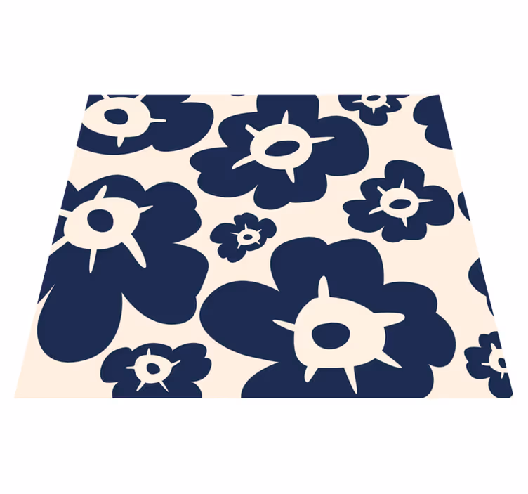 Dywan winylowy natura ciemnoniebieski mak - TenStickers