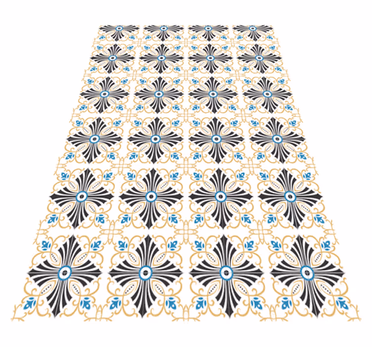 Dywan winylowy retro w stylu vintage z spiralnym wzorem - TenStickers