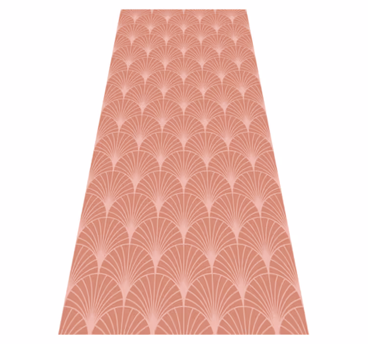 Dywan winylowy retro z różowozłotym wzorem palm - TenStickers