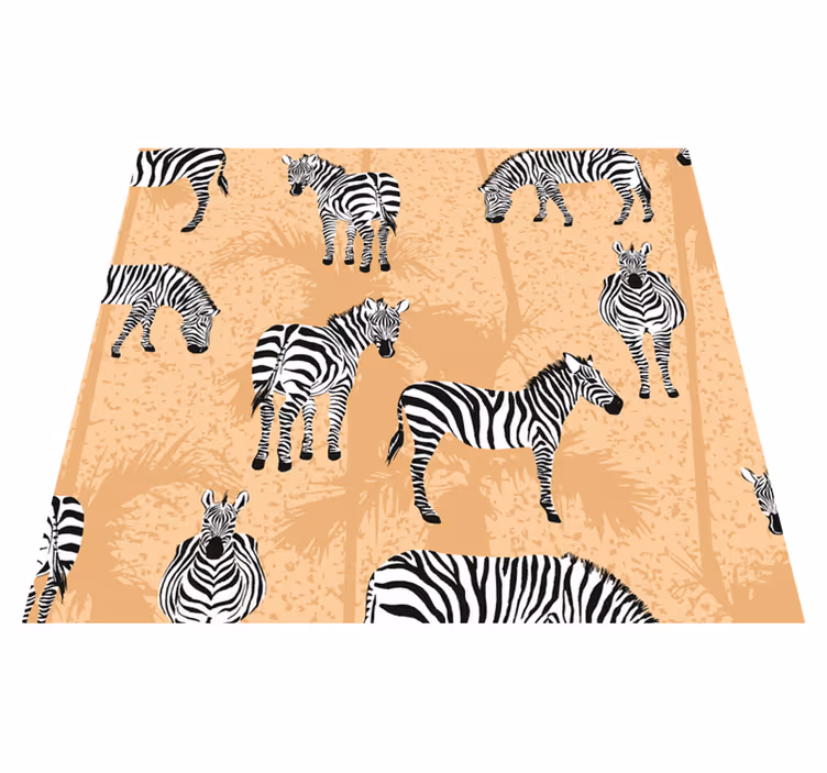 Dywan winylowy zwierzęta tapeta zebra do łazienki - TenStickers