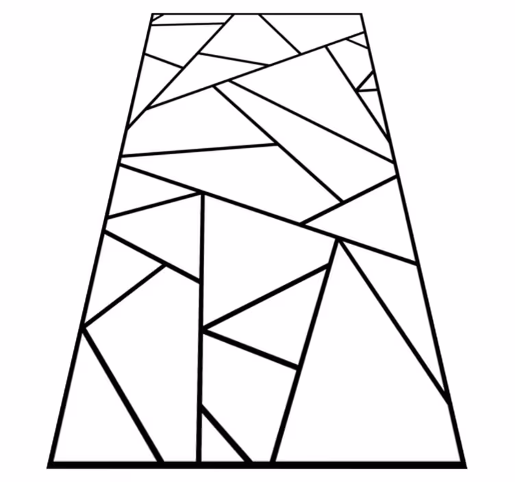 Nowoczesny dywan winylowy w czarne geometryczne linie - TenStickers