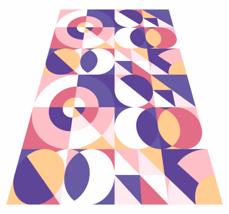 Nowoczesny dywan winylowy sztuka geometrycznych figur - TenStickers