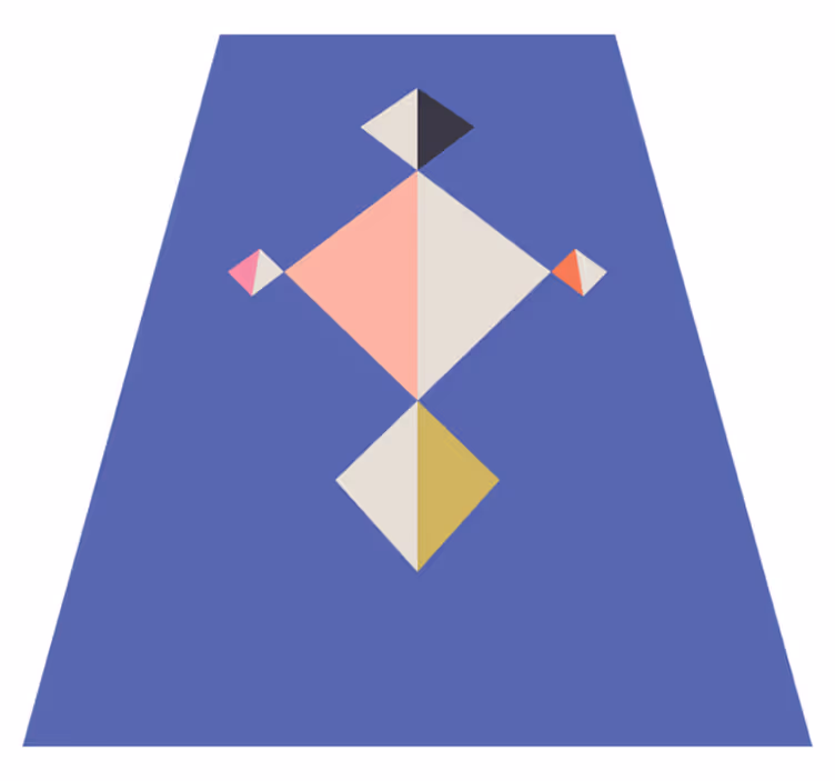 Nowoczesny dywan winylowy z geometrycznym wzorem - TenStickers
