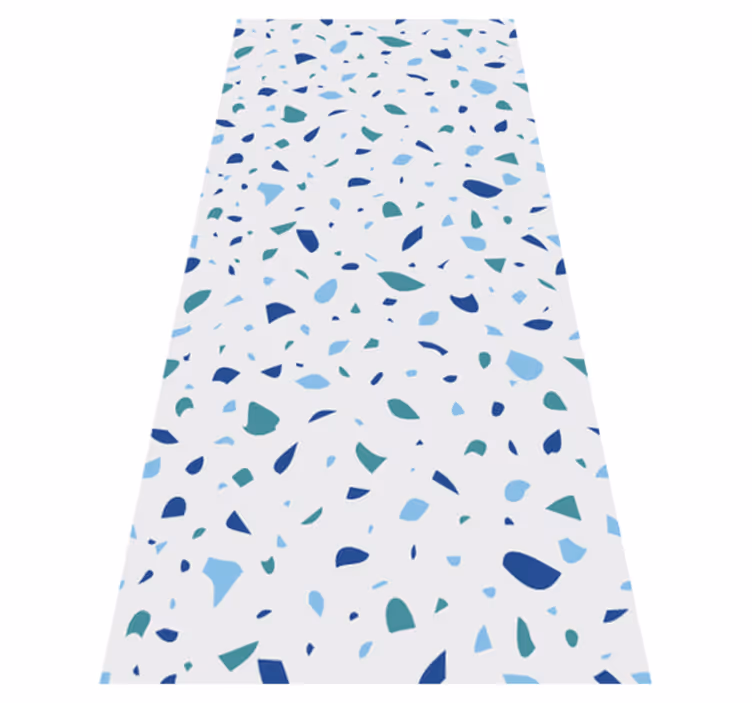 Dywan winylowy tekstura w odcieniach niebieskiego terrazzo - TenStickers