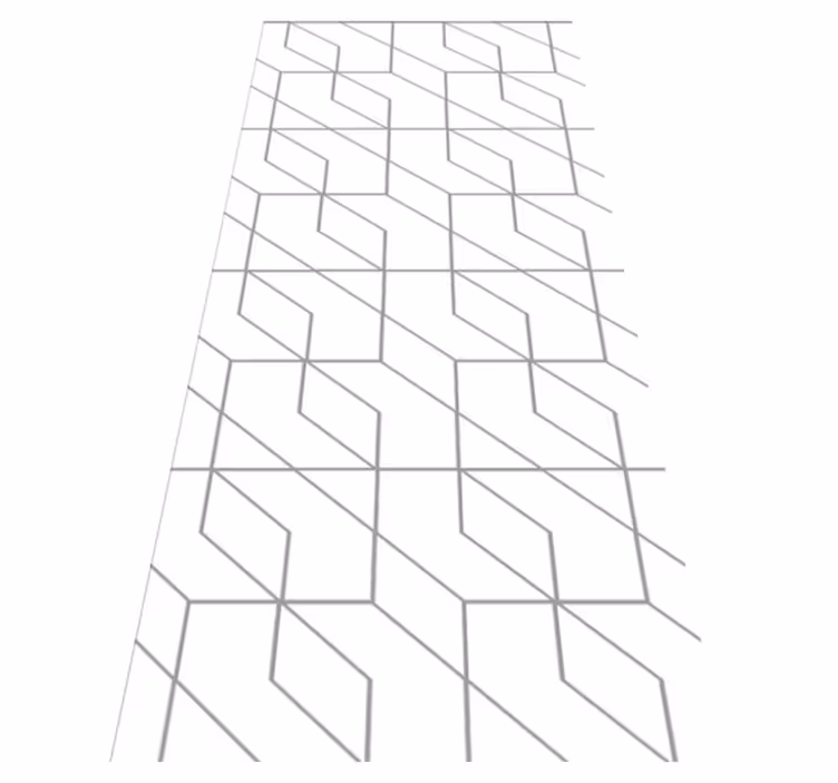 Dywan winylowy tekstura geometryczny biały wzór kwadratów - TenStickers