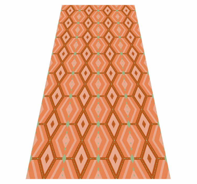 Dywan winylowy retro w geometryczne jesienne odcienie - TenStickers