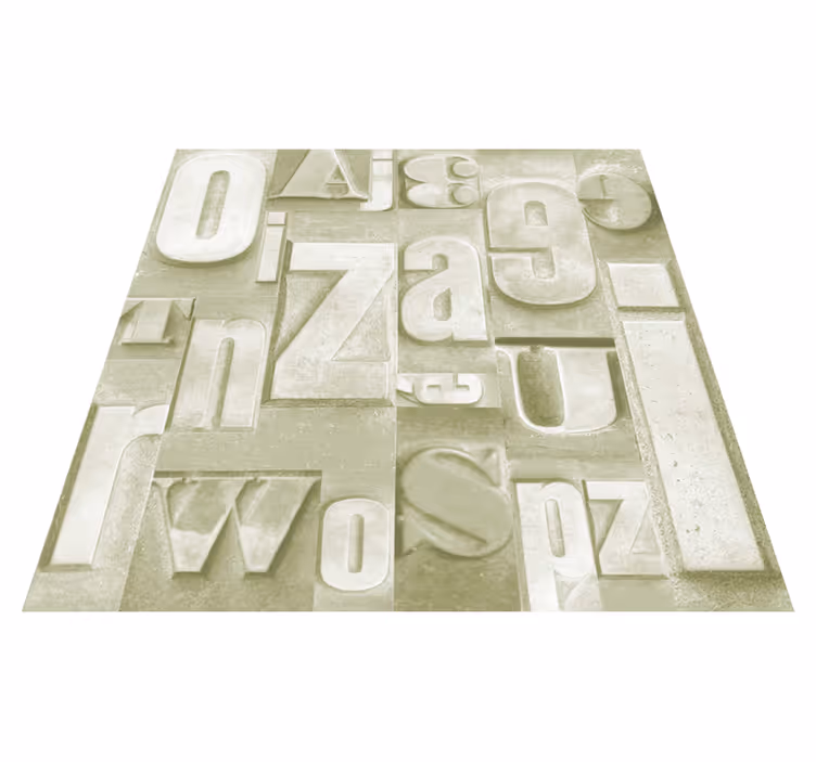 Dywan winylowy napisy w stylu industrialnym 3d - TenStickers