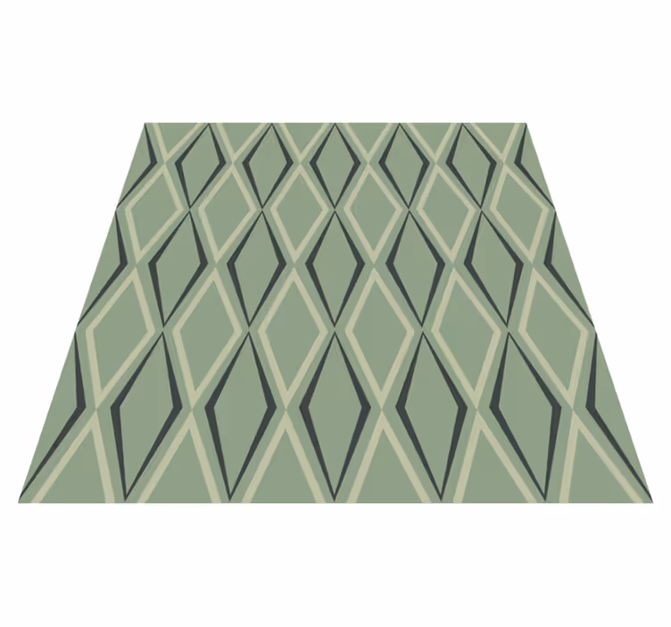 Dywan winylowy retro zielone diamenty z lat 30. - TenStickers