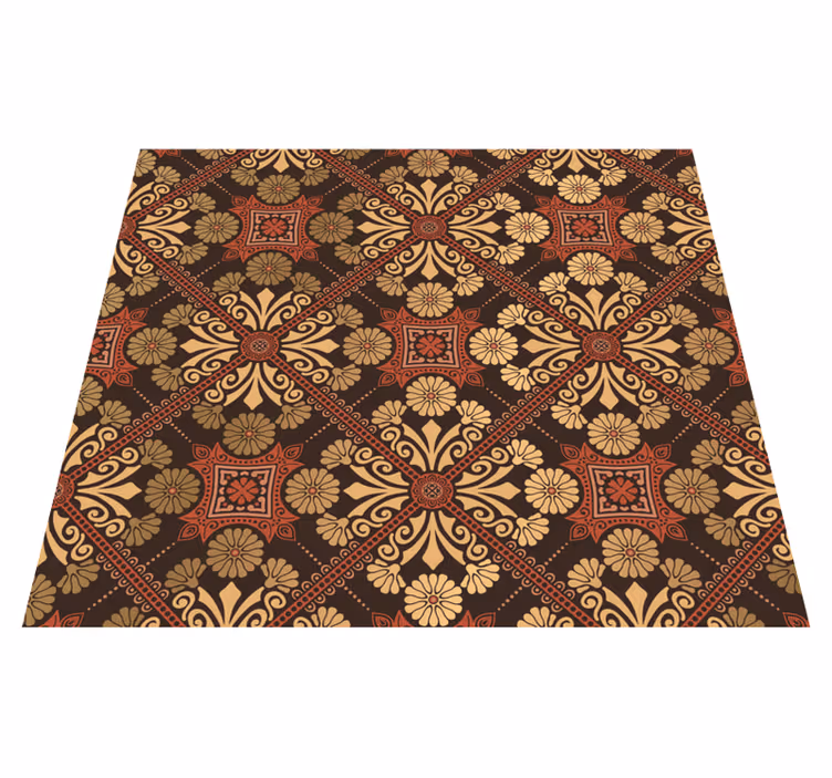 Dywan winylowy retro tapeta w stylu vintage do sypialni - TenStickers