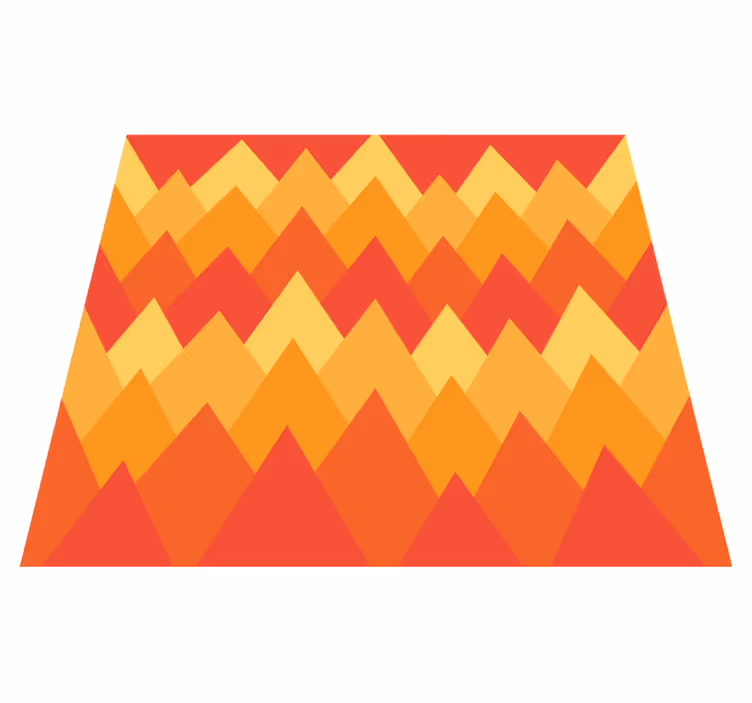 Dywan winylowy retro górskie abstrakcyjne kształty - TenStickers
