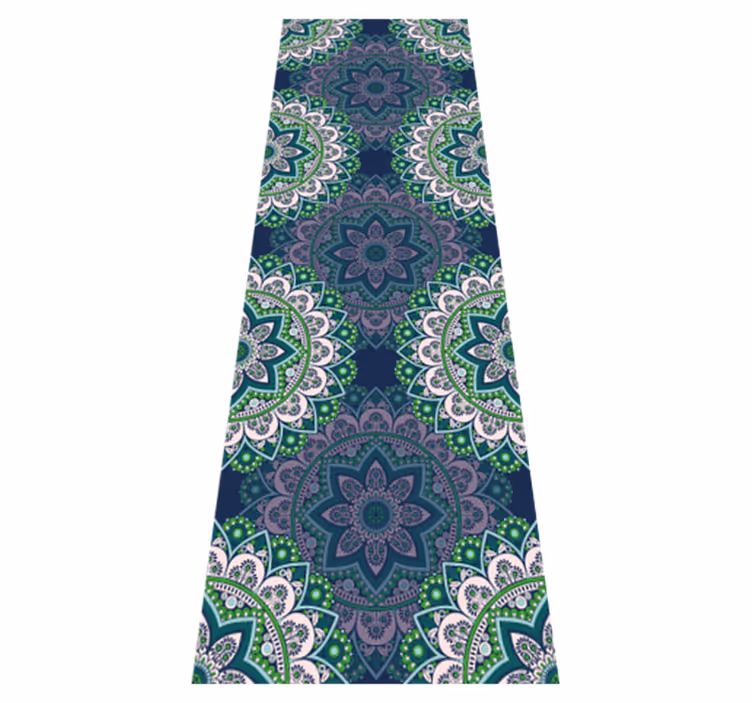 Dywan winylowy retro witrażowa mandala - TenStickers
