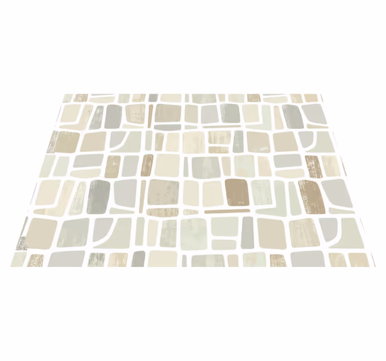 Dywan winylowy retro w geometryczne jasne wzory - TenStickers