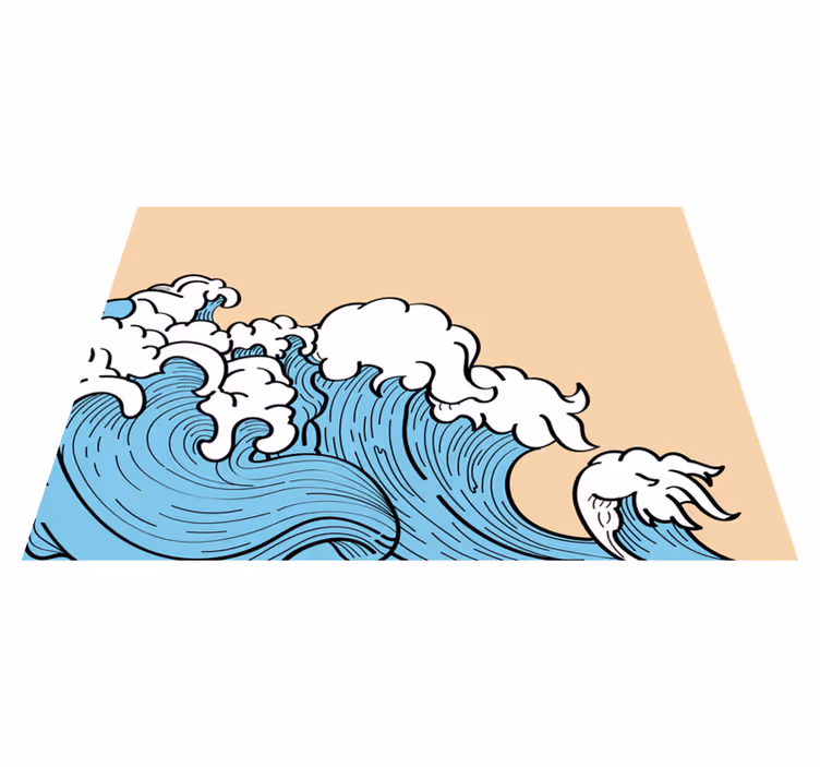 Dywan winylowy retro w stylu pop lat 70. - TenStickers