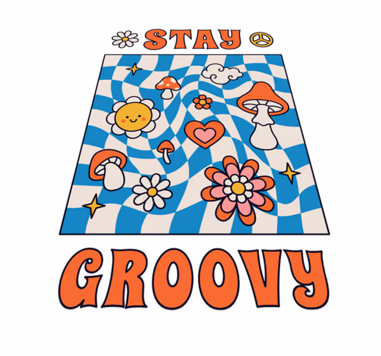 Dywan winylowy napisy bądź w dobrym nastroju - TenStickers