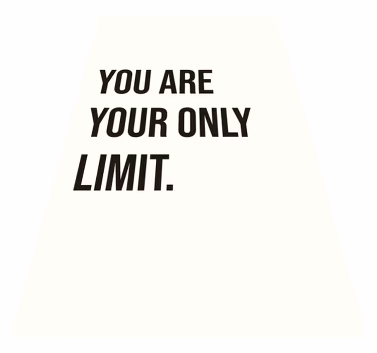Dywan winylowy napisy jesteś jedynym limitem - TenStickers