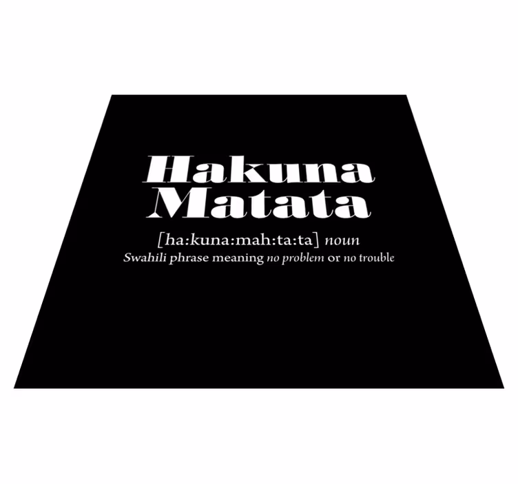 Dywan winylowy napisy hakuna matata znaczenie - TenStickers