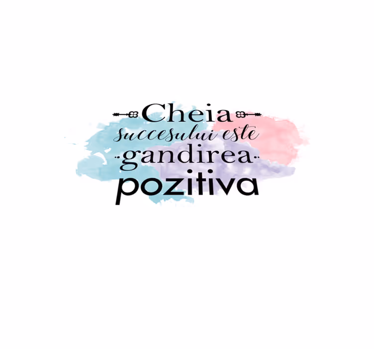 Dywan winylowy napisy pozytywne myślenie kluczem do sukcesu - TenStickers
