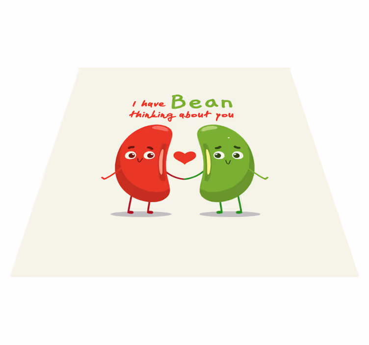Dywan winylowy napisy zabawny cytat z fasolą - TenStickers