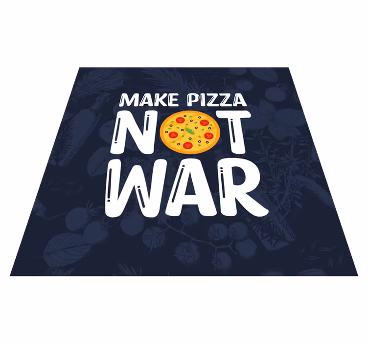Dywan winylowy napisy zabawne cytaty o pizzy - TenStickers