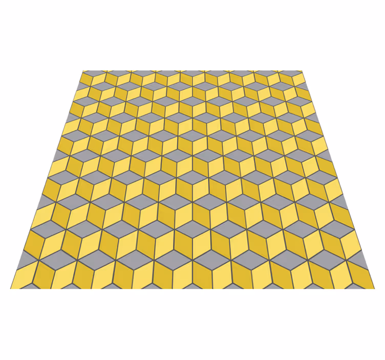 Dywan winylowy wzór geometryczny kwadraty pantone - TenStickers