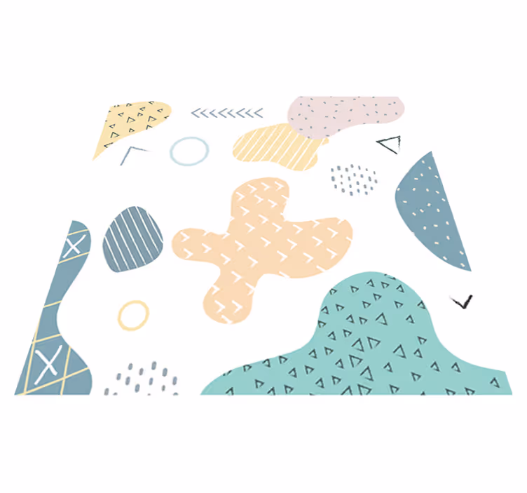 Dywan winylowy wzór geometryczny w stylu grunge - TenStickers