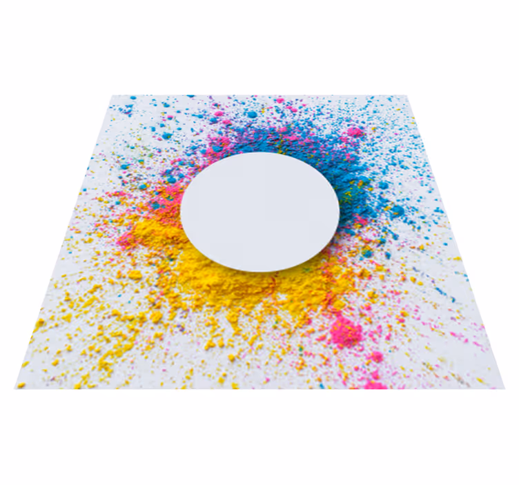 Dywan winylowy wzór geometryczny splash kółek - TenStickers