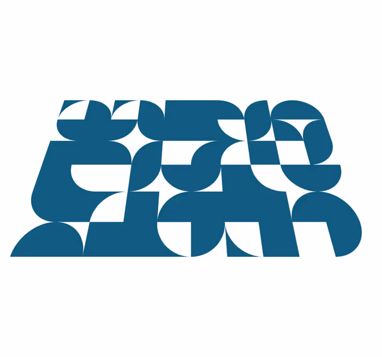 Dywan winylowy wzór geometryczny niebieskie koło - TenStickers