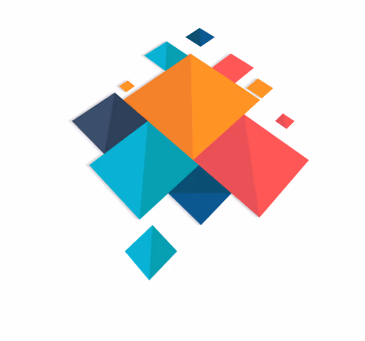 Dywan winylowy wzór geometryczny kolorowe kwadraty - TenStickers