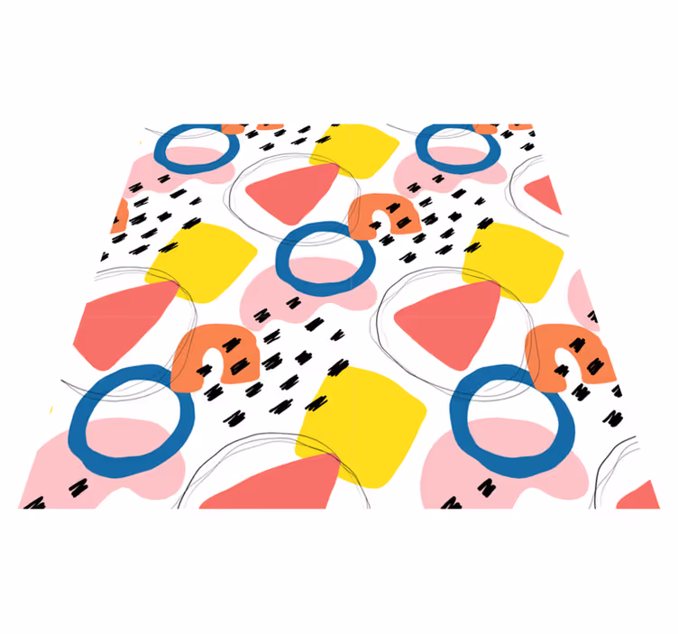 Dywan winylowy wzór geometryczny sztuka malarska - TenStickers