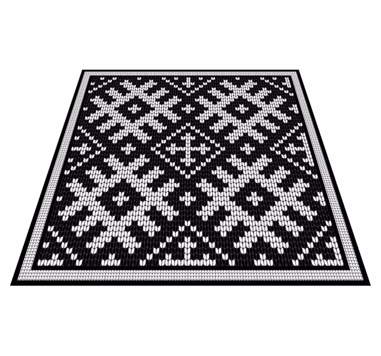 Dywan winylowy wzór geometryczny wzór kwadratów wikingów - TenStickers