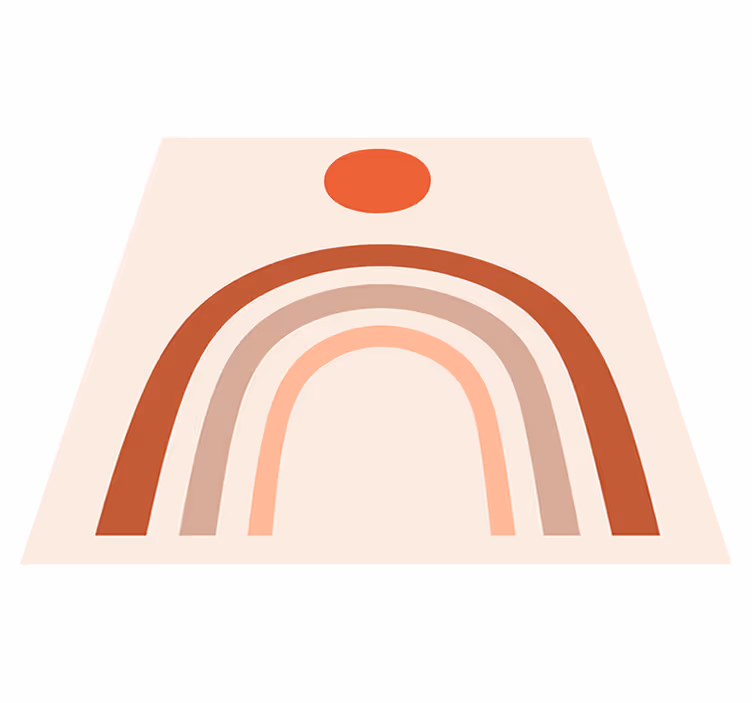 Dywan winylowy wzór geometryczny sztuka tęczy - TenStickers