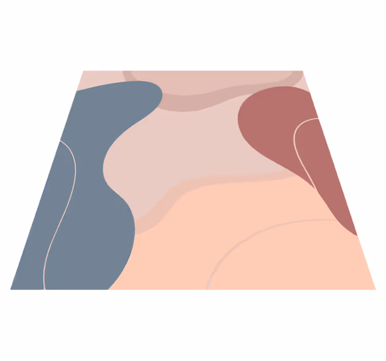 Dywan winylowy wzór geometryczny w stonowanych kolorach - TenStickers