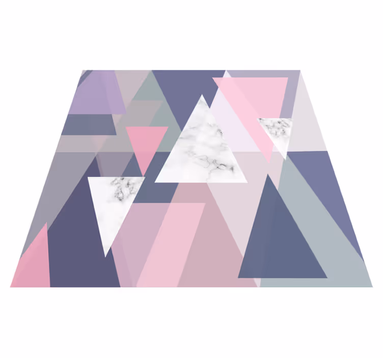 Dywan winylowy wzór geometryczny trójwymiarowe trójkąty - TenStickers