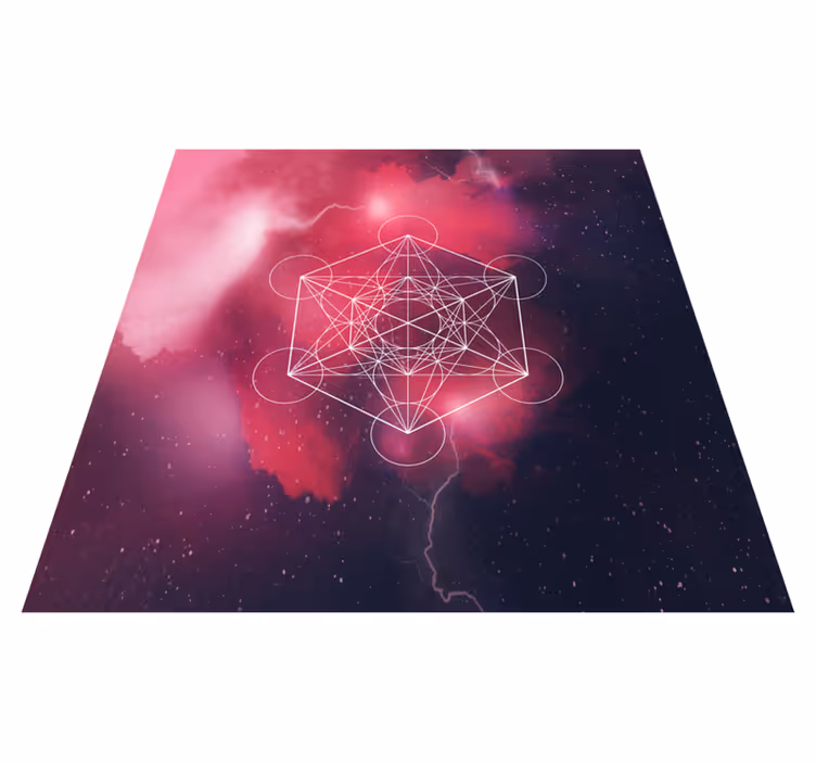 Dywan winylowy wzór geometryczny symbol metatrón - TenStickers