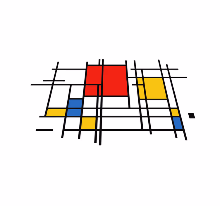 Dywan winylowy wzór geometryczny sztuka linii geometrycznych - TenStickers
