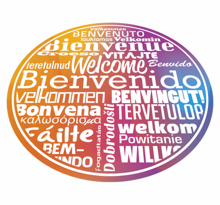 Dywan winylowy do przedpokoju - witaj w świecie języków - TenStickers
