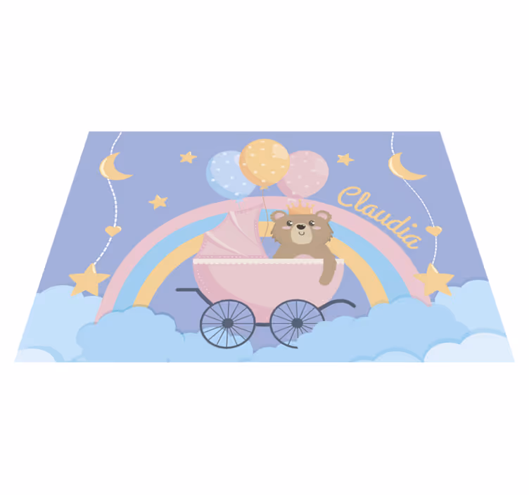 Dywan winylowy dziecięcy z motywem wózka do wyboru - TenStickers