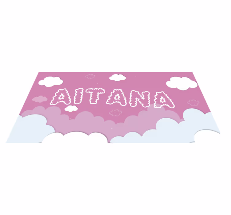 Dywan winylowy dla dzieci różowe niebo - TenStickers