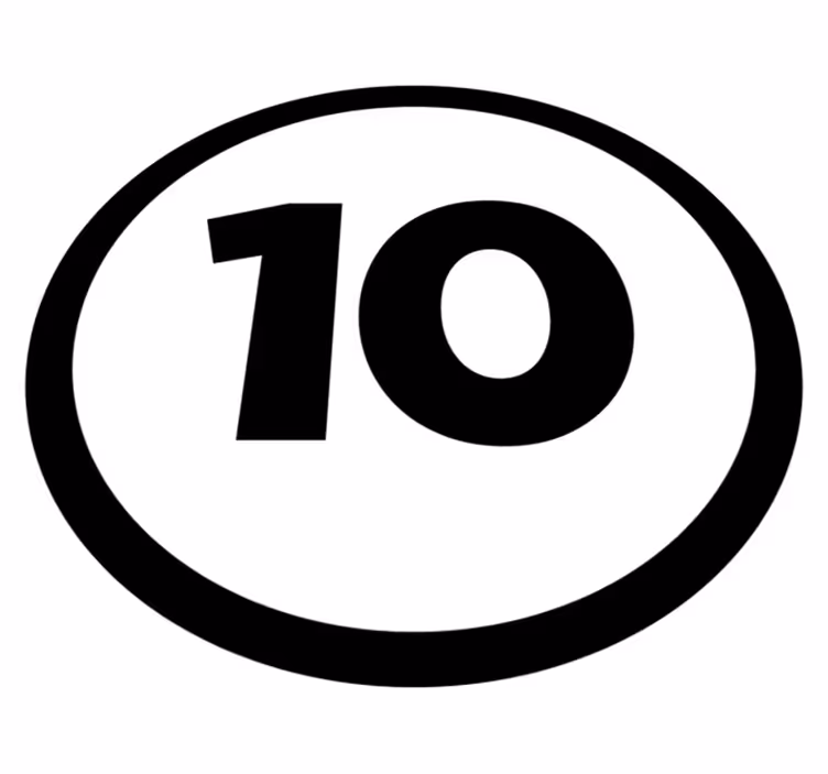 Dywan winylowy do sypialni customizable Circular Number - TenStickers