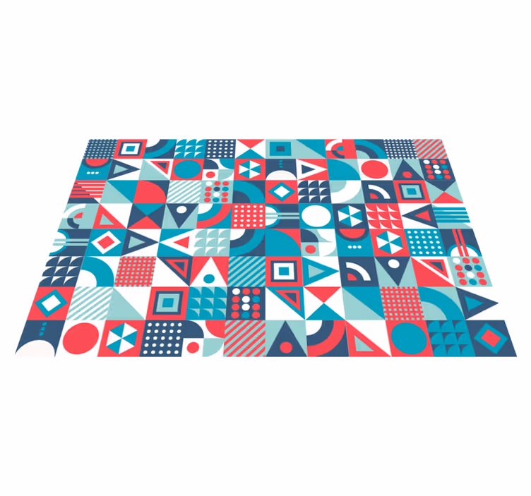 Nowoczesny geometryczny dywan winylowy - TenStickers
