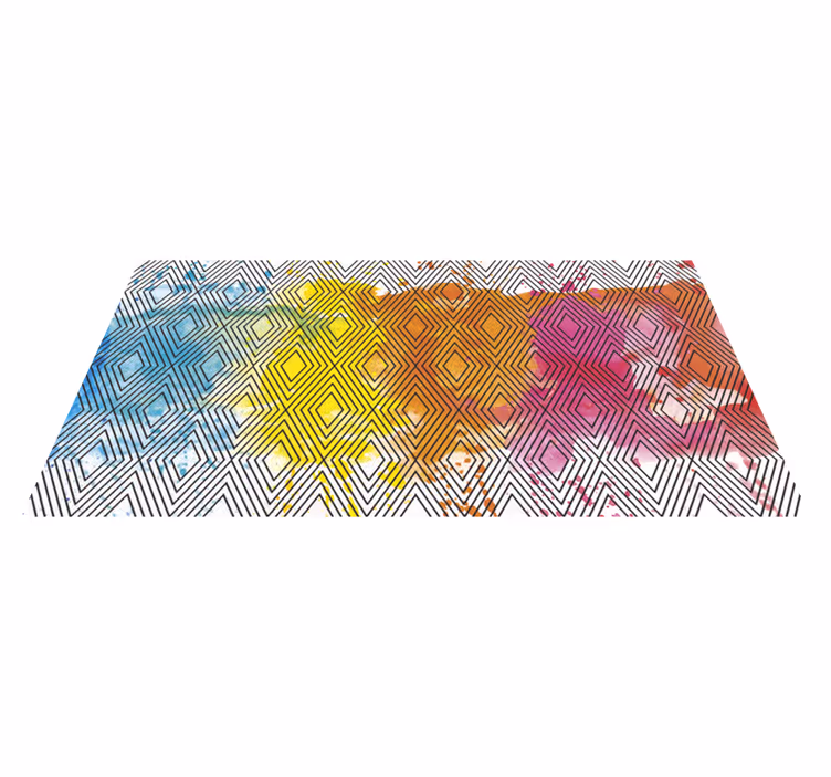 Dywan pvc Geometryczne romby - TenStickers