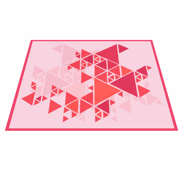 Dywan winylowy nowoczesne trójkąty czerwony - TenStickers