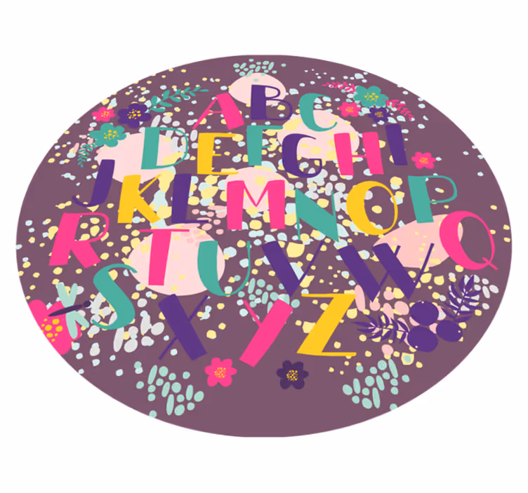 Dywan winylowy kwiatowy alfabet - TenStickers