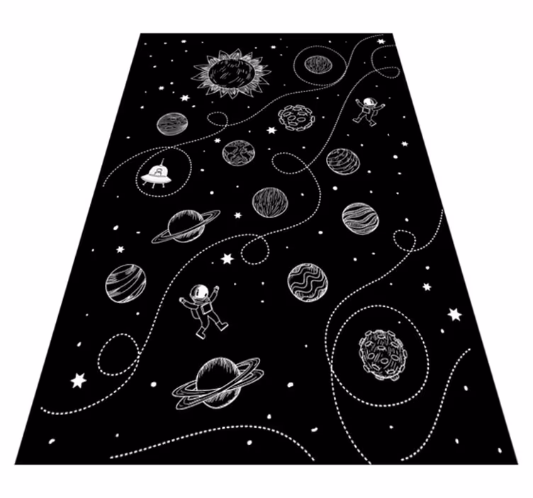 Dywan winylowy z gwiazdami i planetami - TenStickers