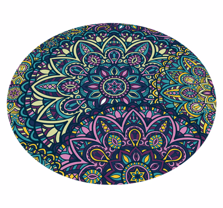 Dywan winylowy okrągły wzór mandala - TenStickers