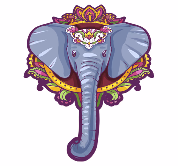 Niesamowity dywan w kształcie słonia - TenStickers