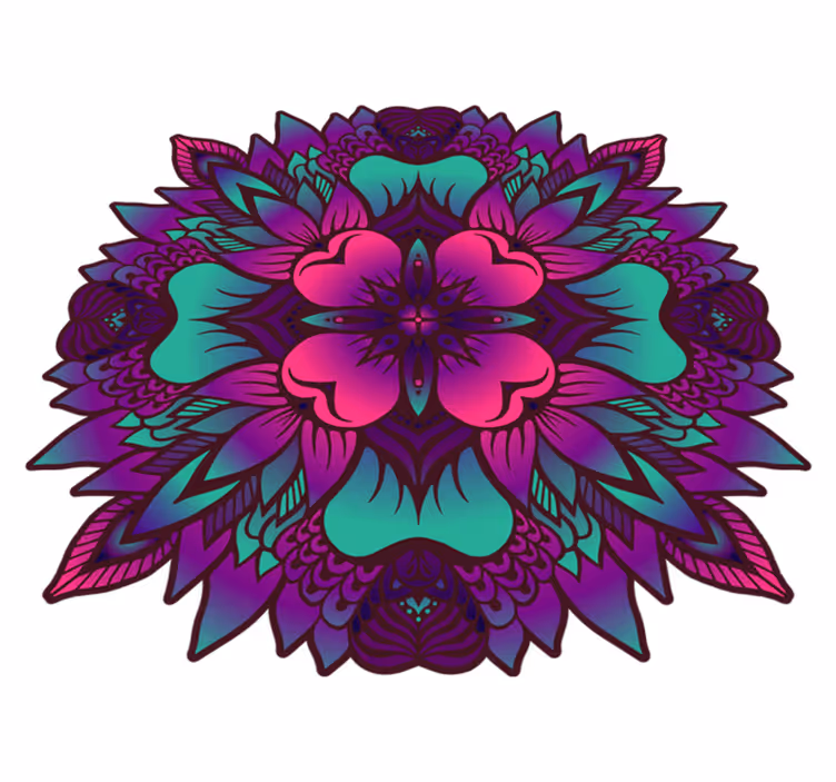 Dywan winylowy fioletowa mandala - TenStickers
